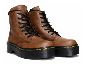 Bota Plataforma Cafe Hoja Seca