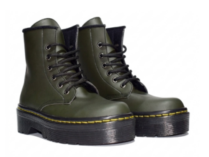 Bota Plataforma Verde Militar
