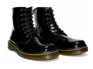 Bota Cremallera Negro Charol